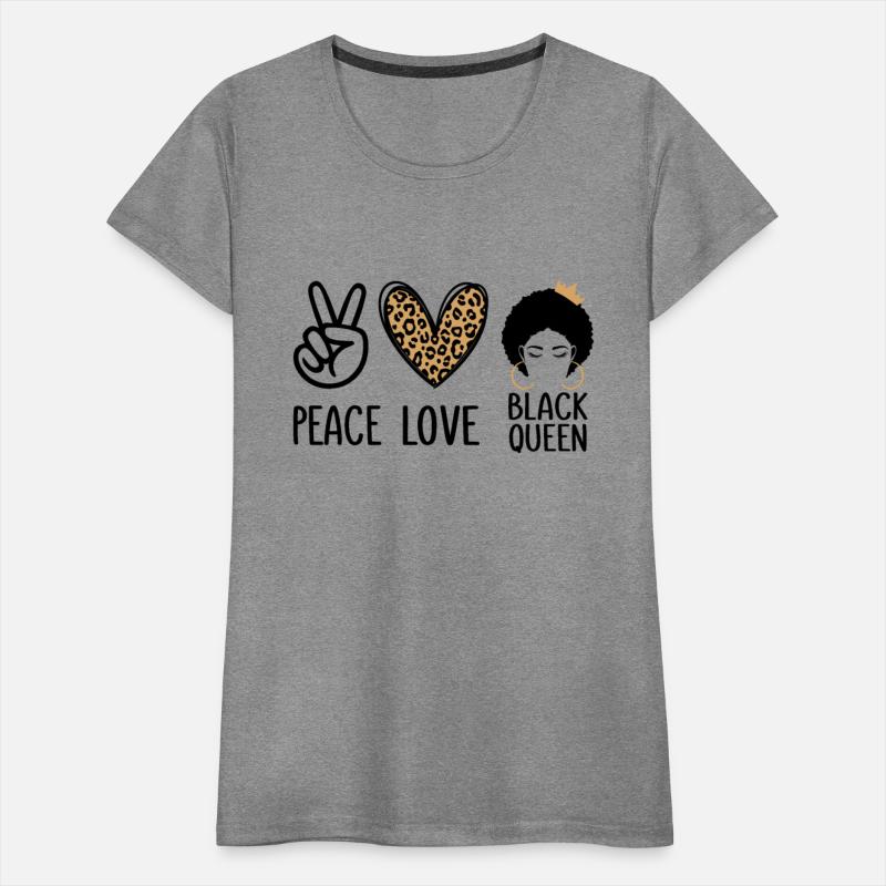Peace Love Black Queen Leopard Black Women Gift