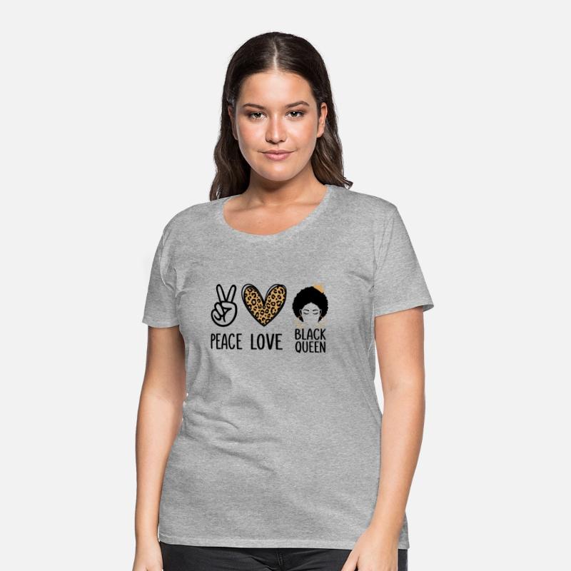 Peace Love Black Queen Leopard Black Women Gift