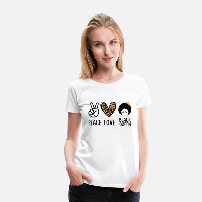 Peace Love Black Queen Leopard Black Women Gift