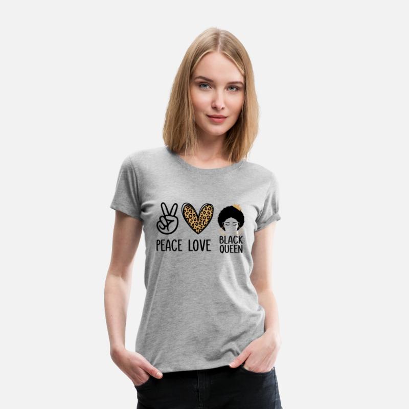 Peace Love Black Queen Leopard Black Women Gift