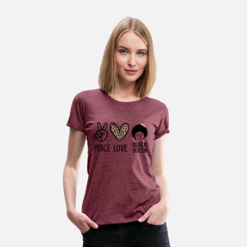 Peace Love Black Queen Leopard Black Women Gift
