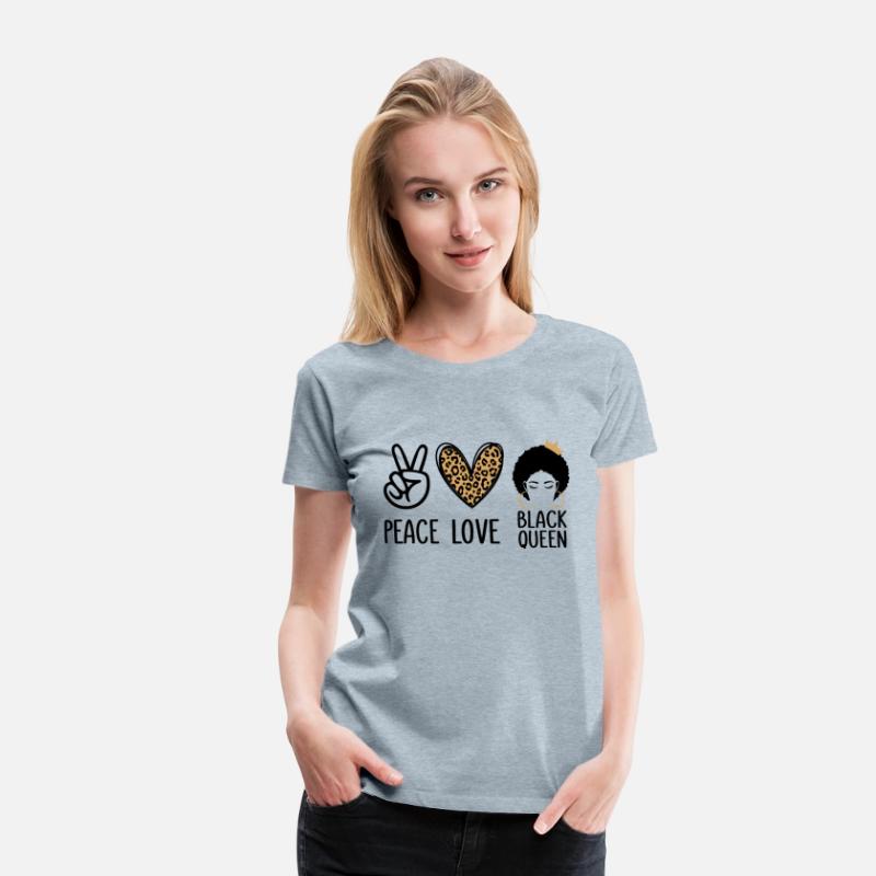 Peace Love Black Queen Leopard Black Women Gift