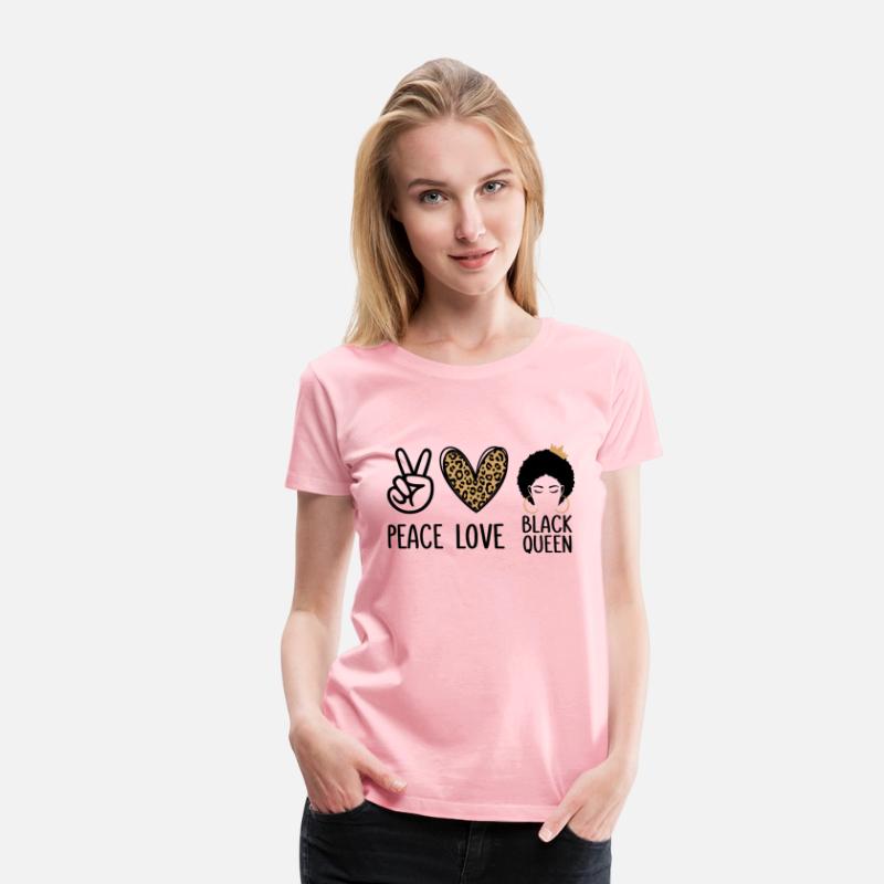 Peace Love Black Queen Leopard Black Women Gift