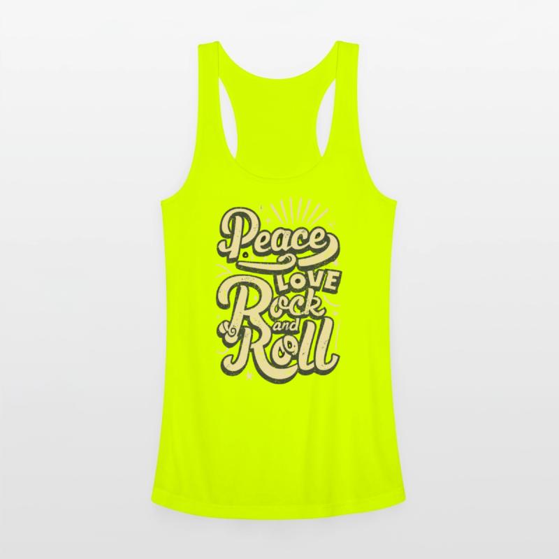 Peace Love Rock And Roll Statement Motto