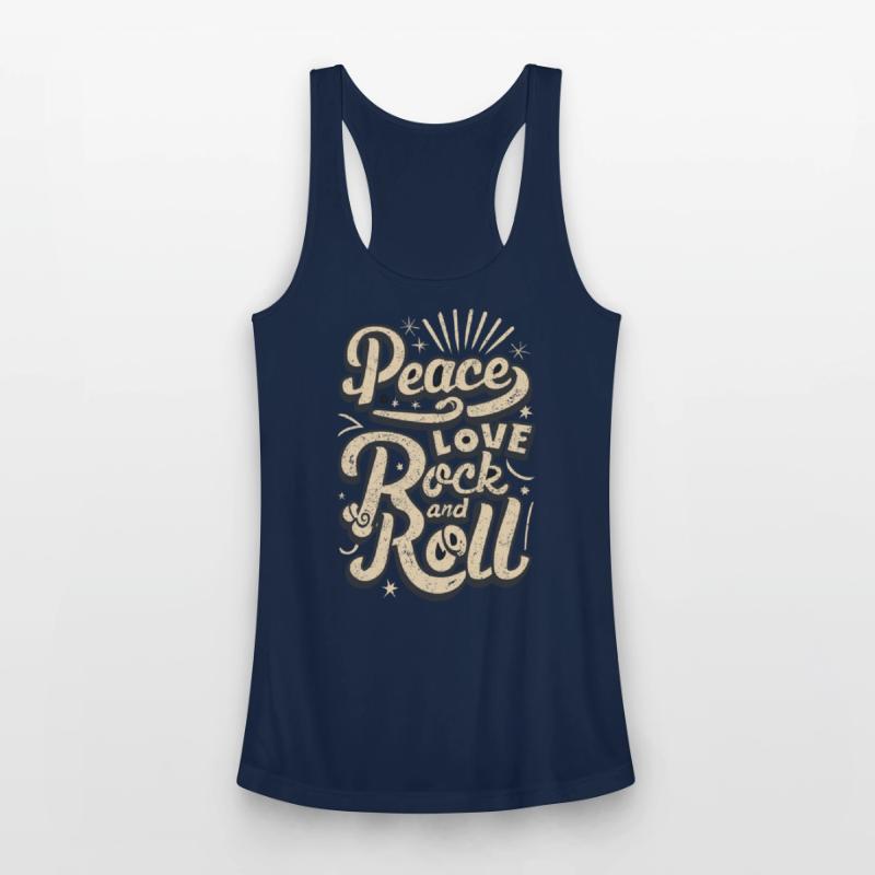 Peace Love Rock And Roll Statement Motto