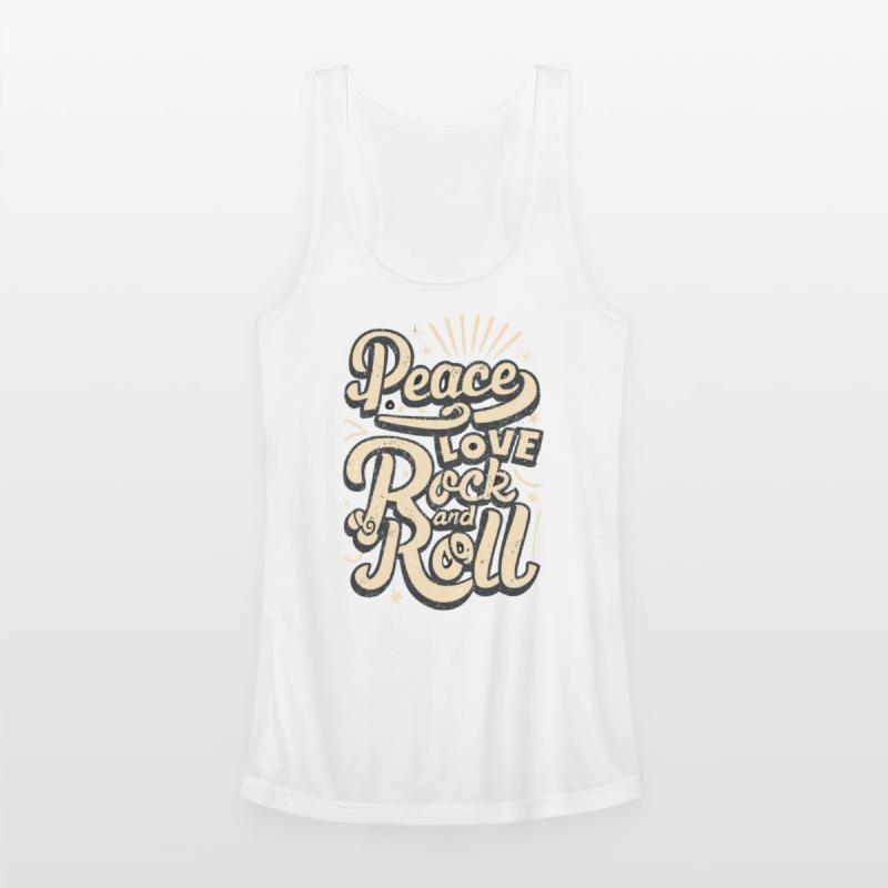 Peace Love Rock And Roll Statement Motto