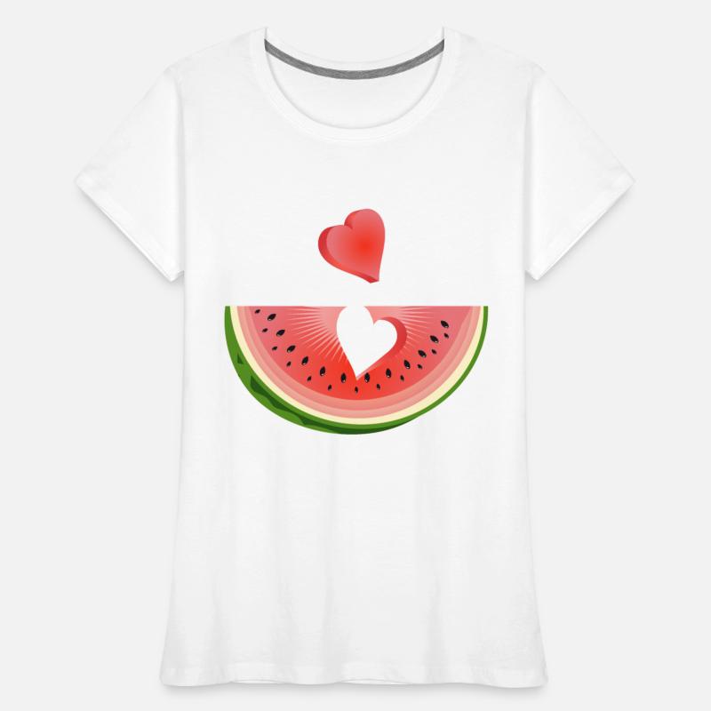 Piece of a watermelon with a heart