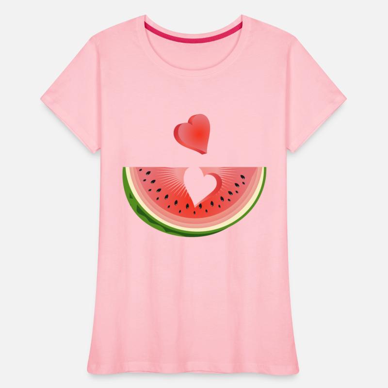 Piece of a watermelon with a heart