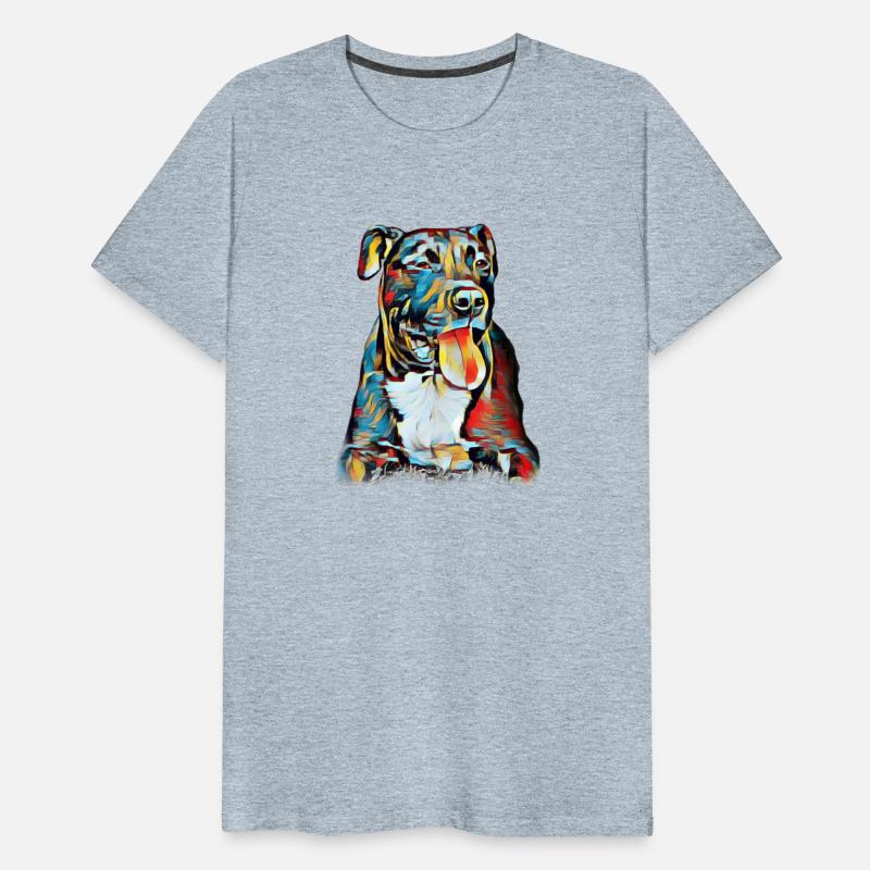 Pit Bull in Color - Toby the Hero Dog