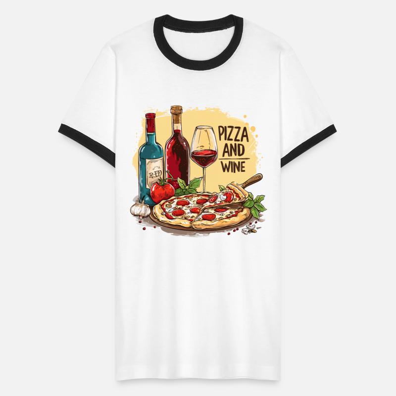 Pizza and Wine Food Alcohol Funny Sayings