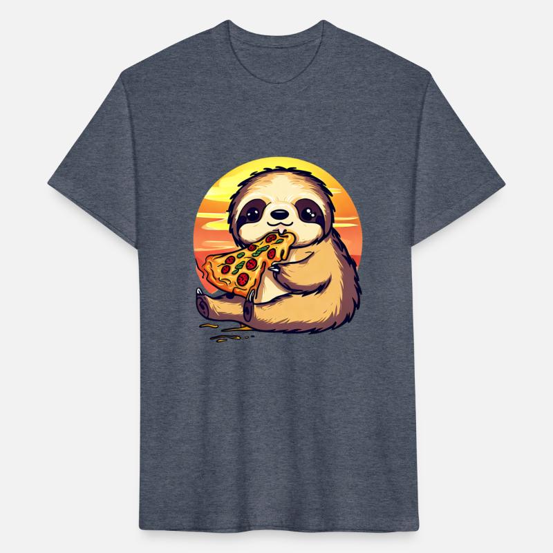 Pizza sloth at sunset