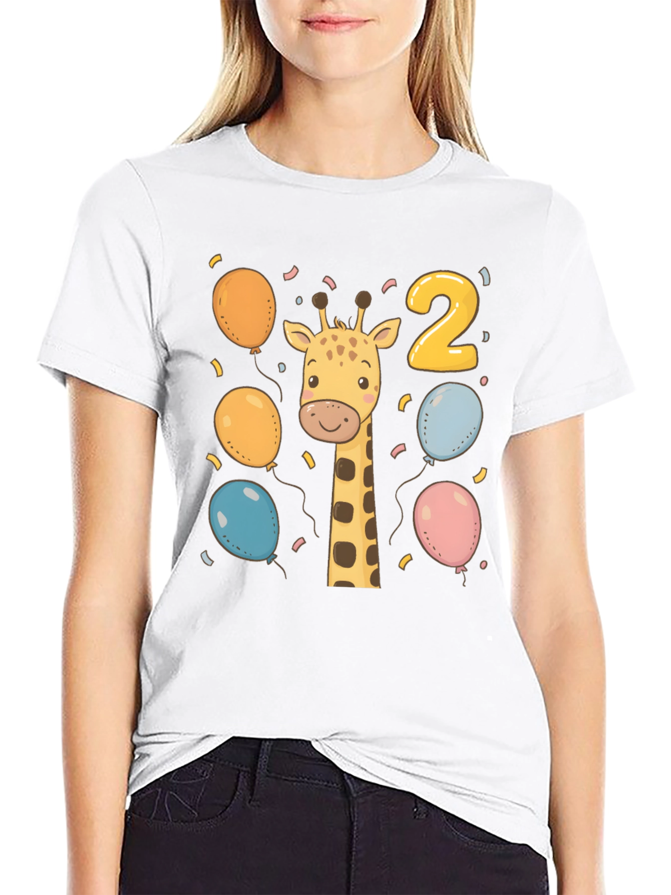 Kids Giraffe 2nd Birthday T-Shirt
