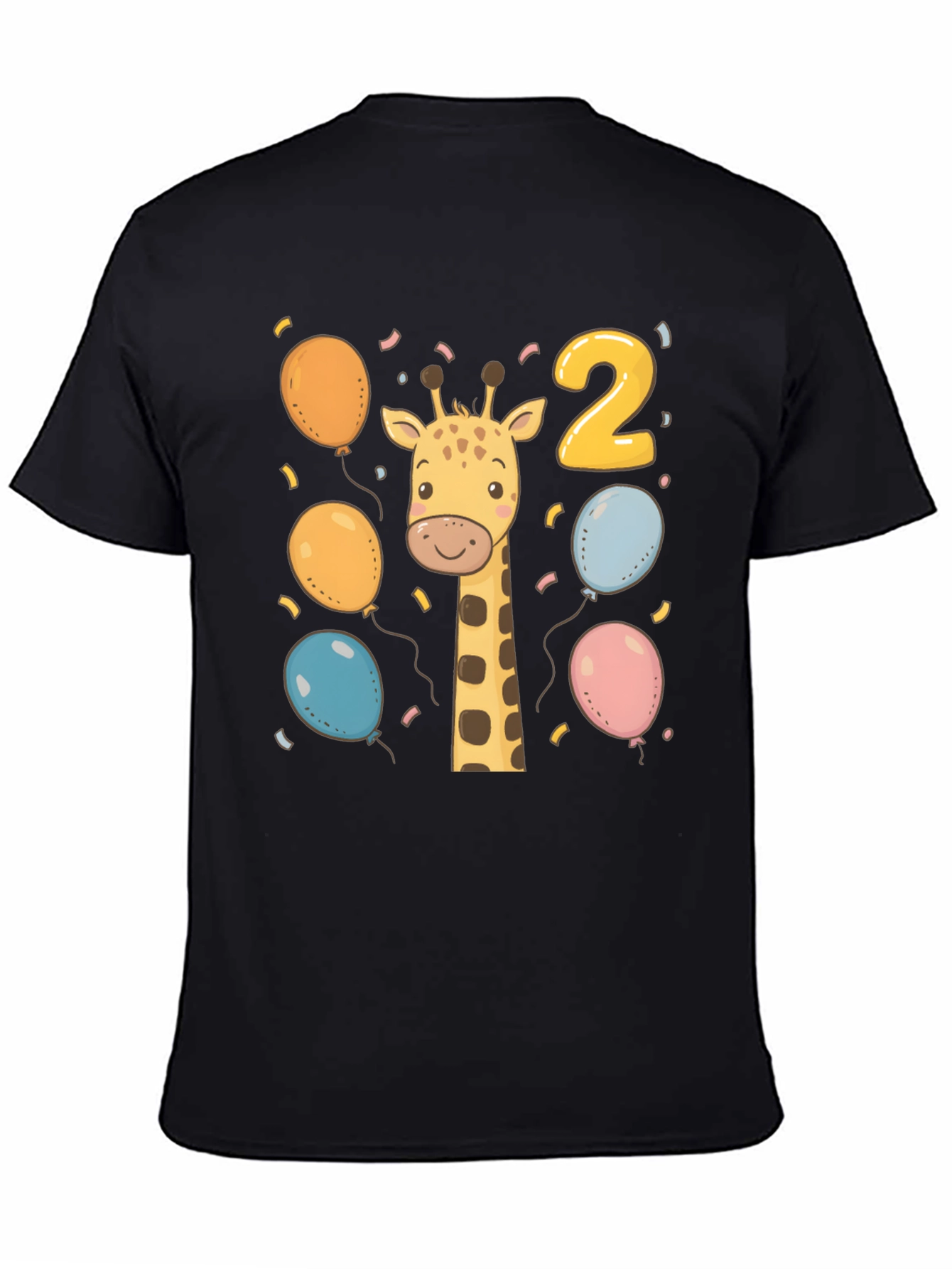 Kids Giraffe 2nd Birthday T-Shirt