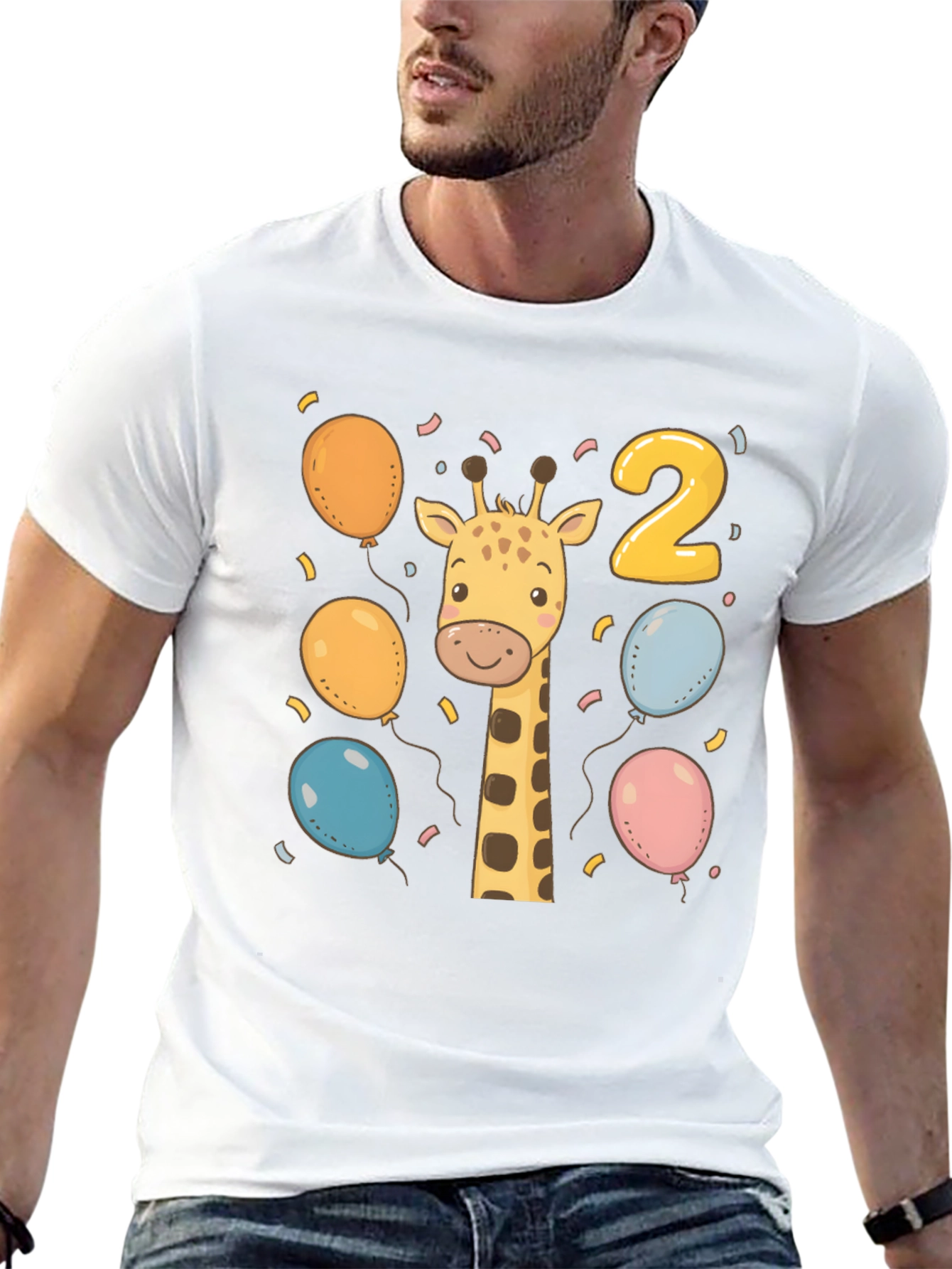 Kids Giraffe 2nd Birthday T-Shirt