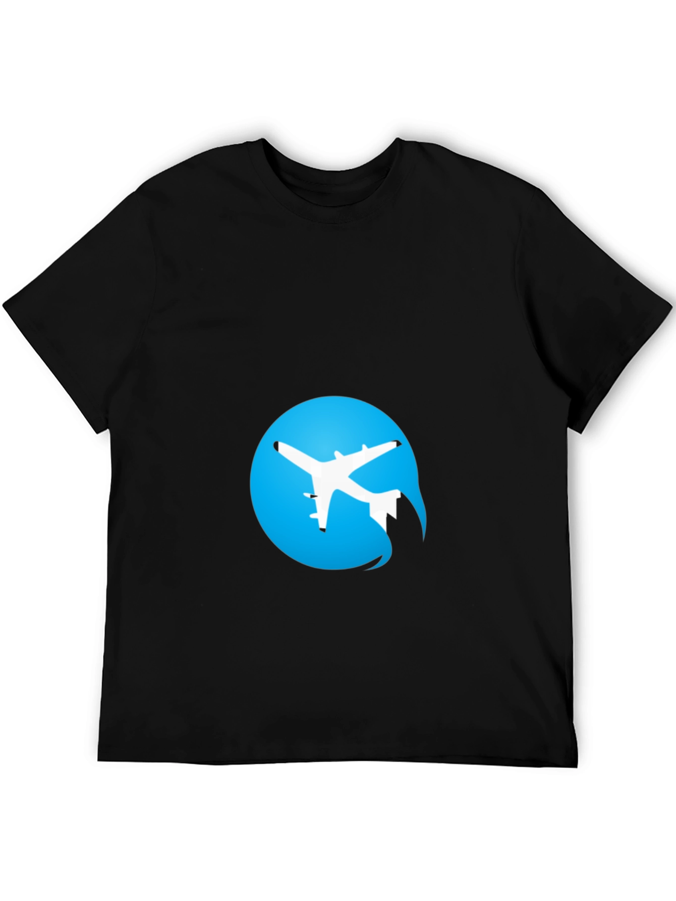 Airplane Logo Black T-Shirt