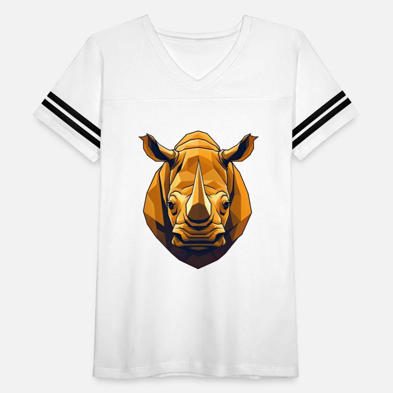 Polygonal Rhino Head in Gold