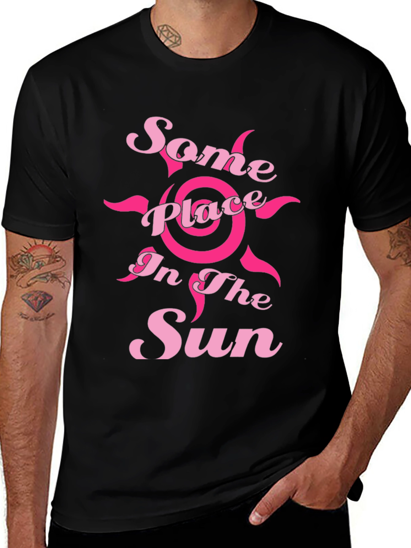 Some Place in the Sun Black Graphic Tee