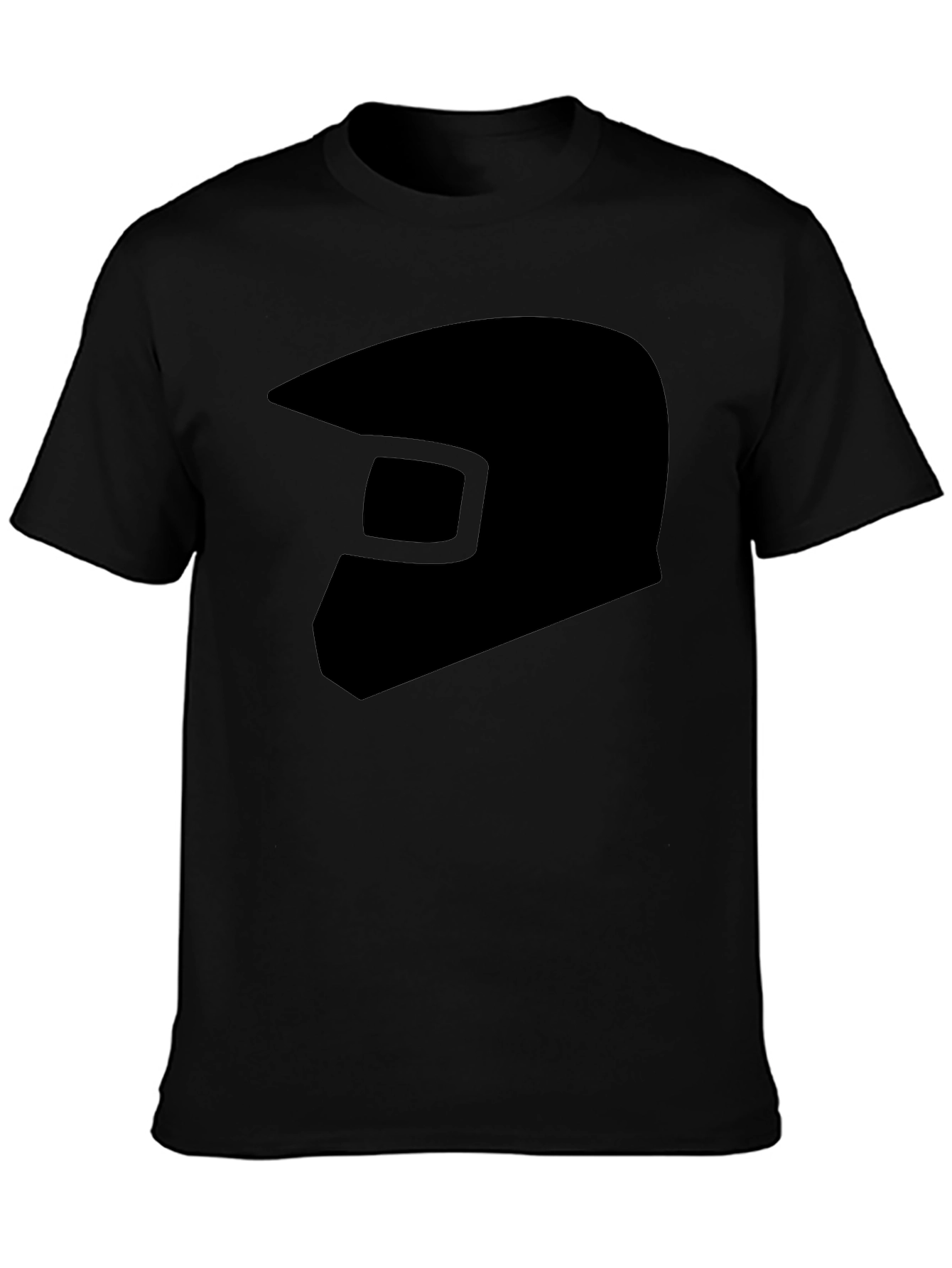 Black Helmet Graphic Tee - Casual Style