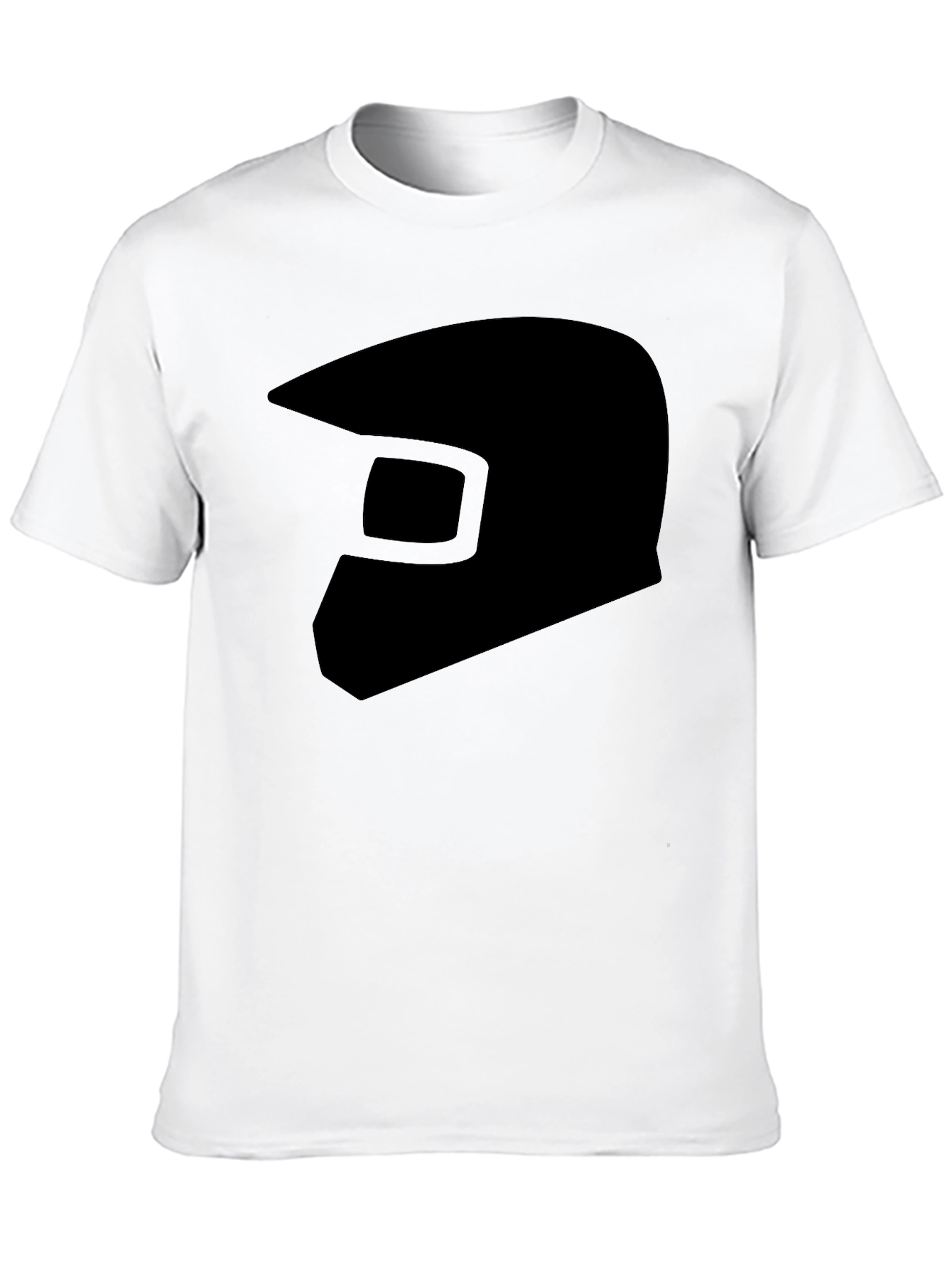 Black Helmet Graphic Tee - Casual Style