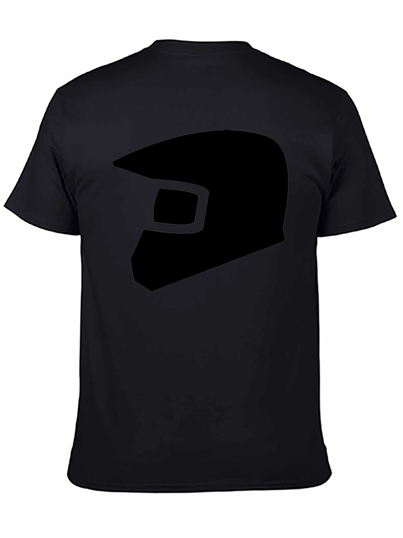 Black Helmet Graphic Tee - Casual Style