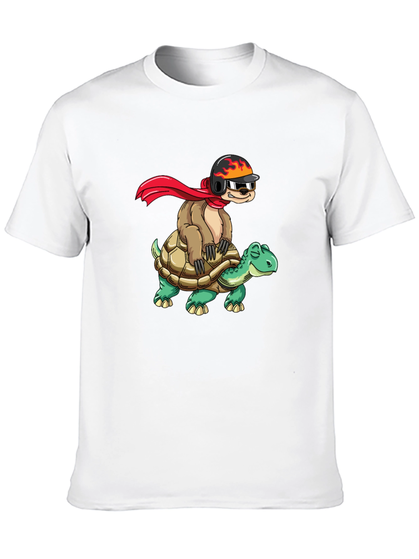 Sloth Riding Turtle Funny T-Shirt