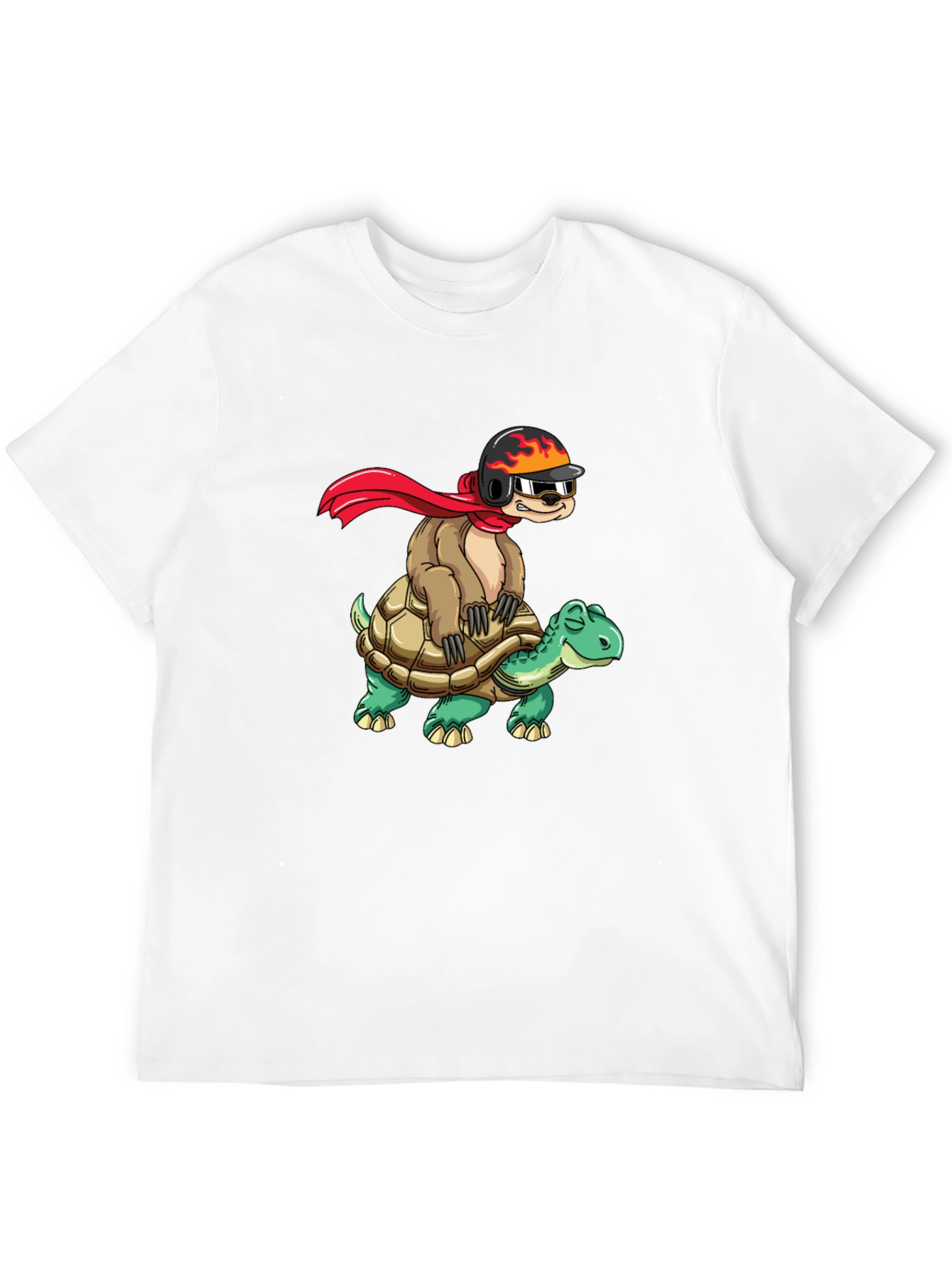 Sloth Riding Turtle Funny T-Shirt