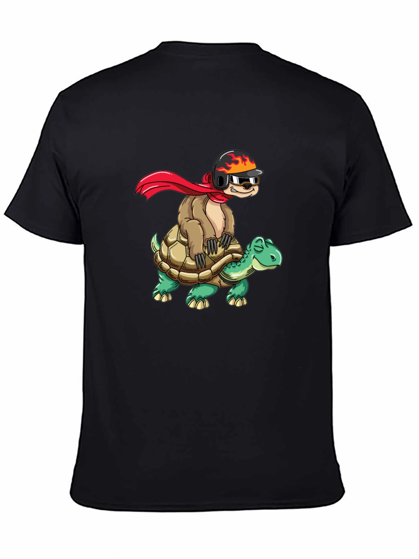 Sloth Riding Turtle Funny T-Shirt