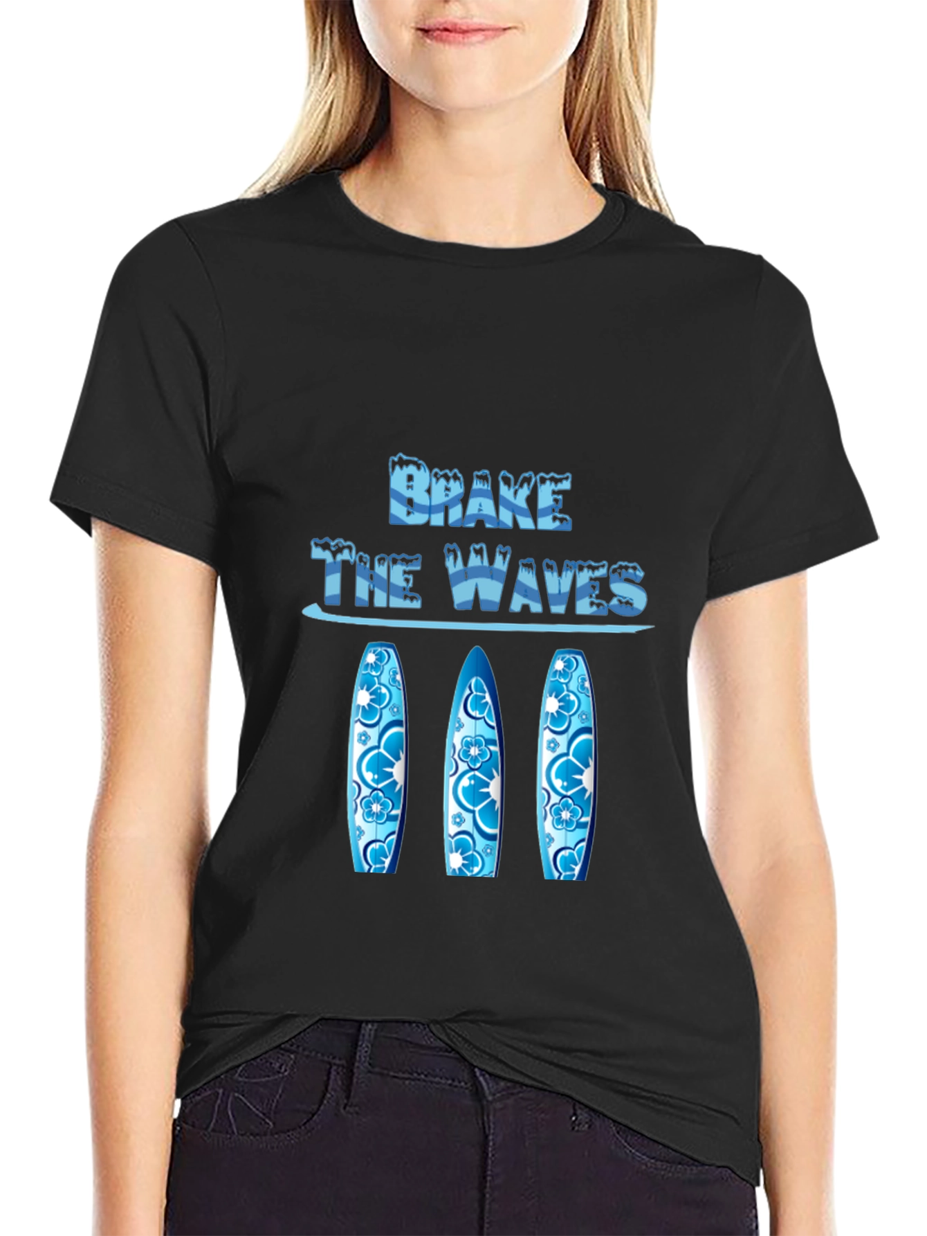 Brake The Waves Graphic T-Shirt Surfboards