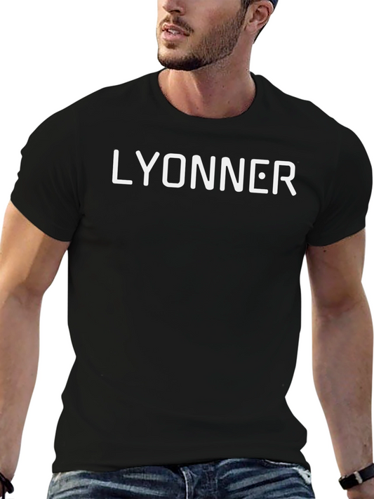 LYONNER Graphic Tee - Stylish Black Cotton T-Shirt