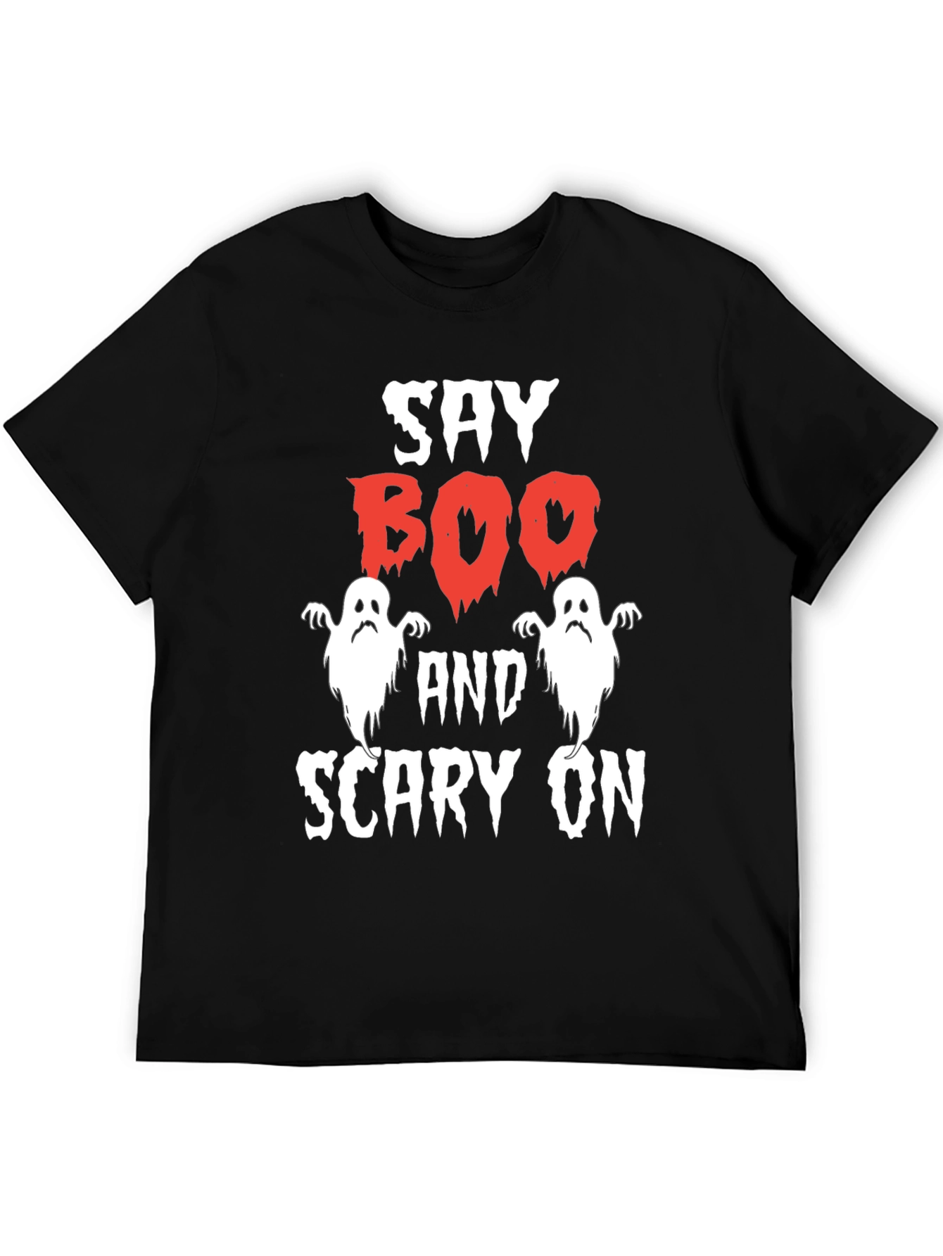 Say Boo and Scary On Halloween T-Shirt