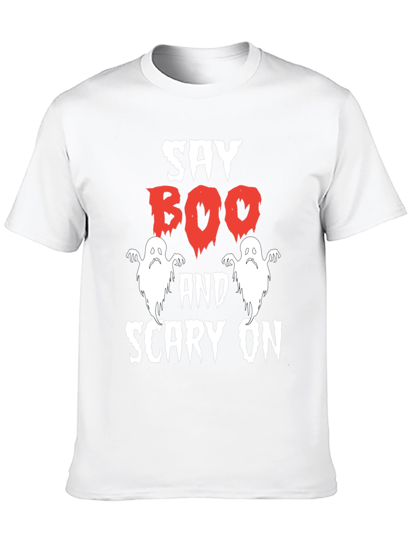 Say Boo and Scary On Halloween T-Shirt