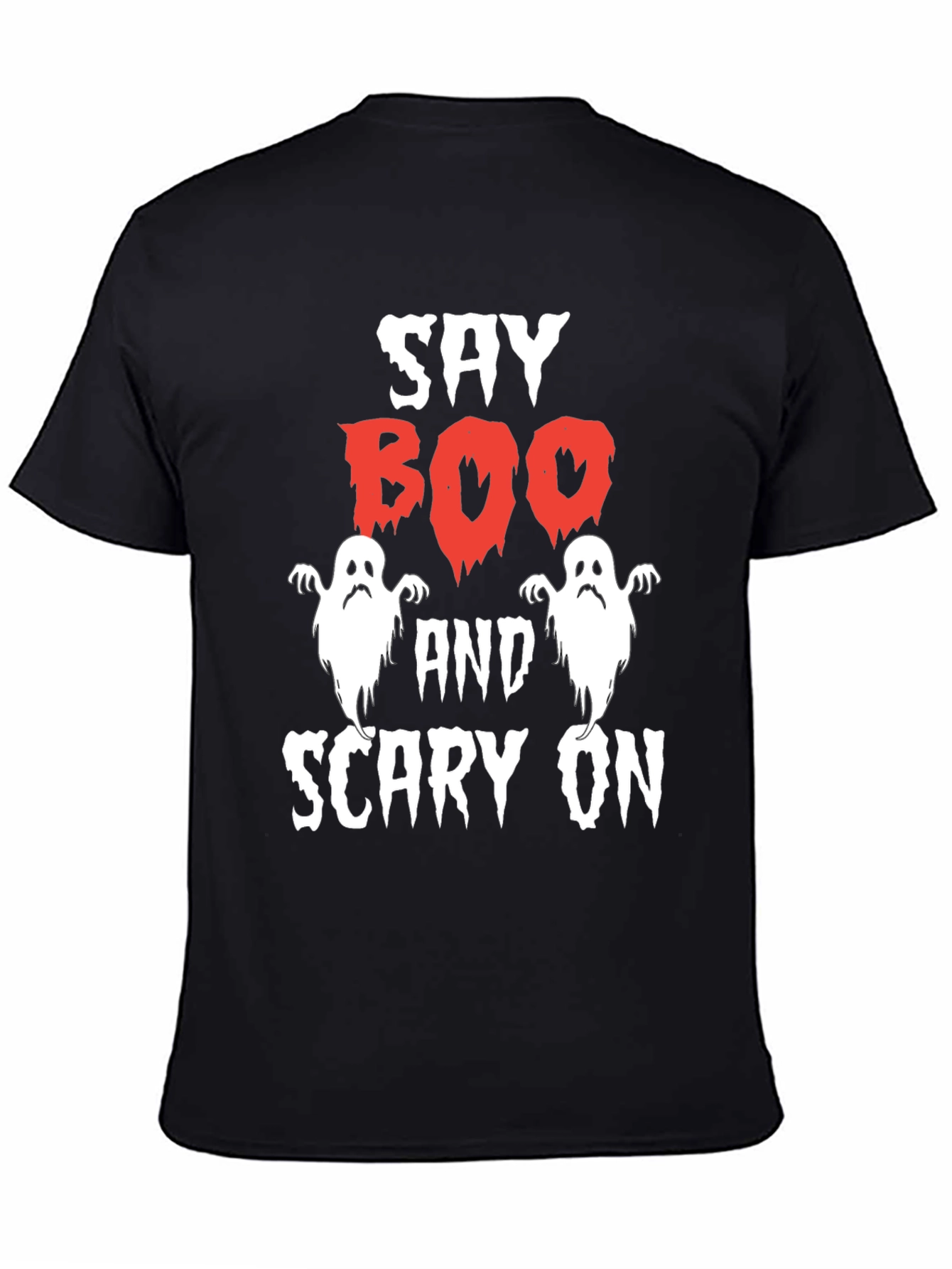 Say Boo and Scary On Halloween T-Shirt
