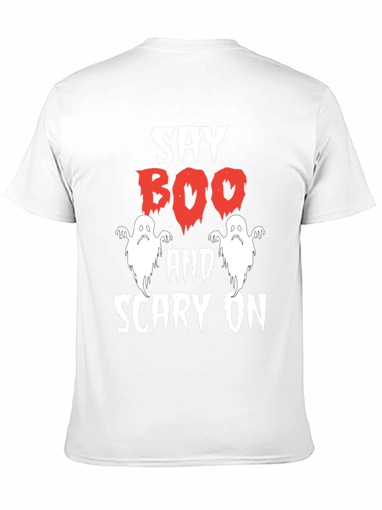 Say Boo and Scary On Halloween T-Shirt