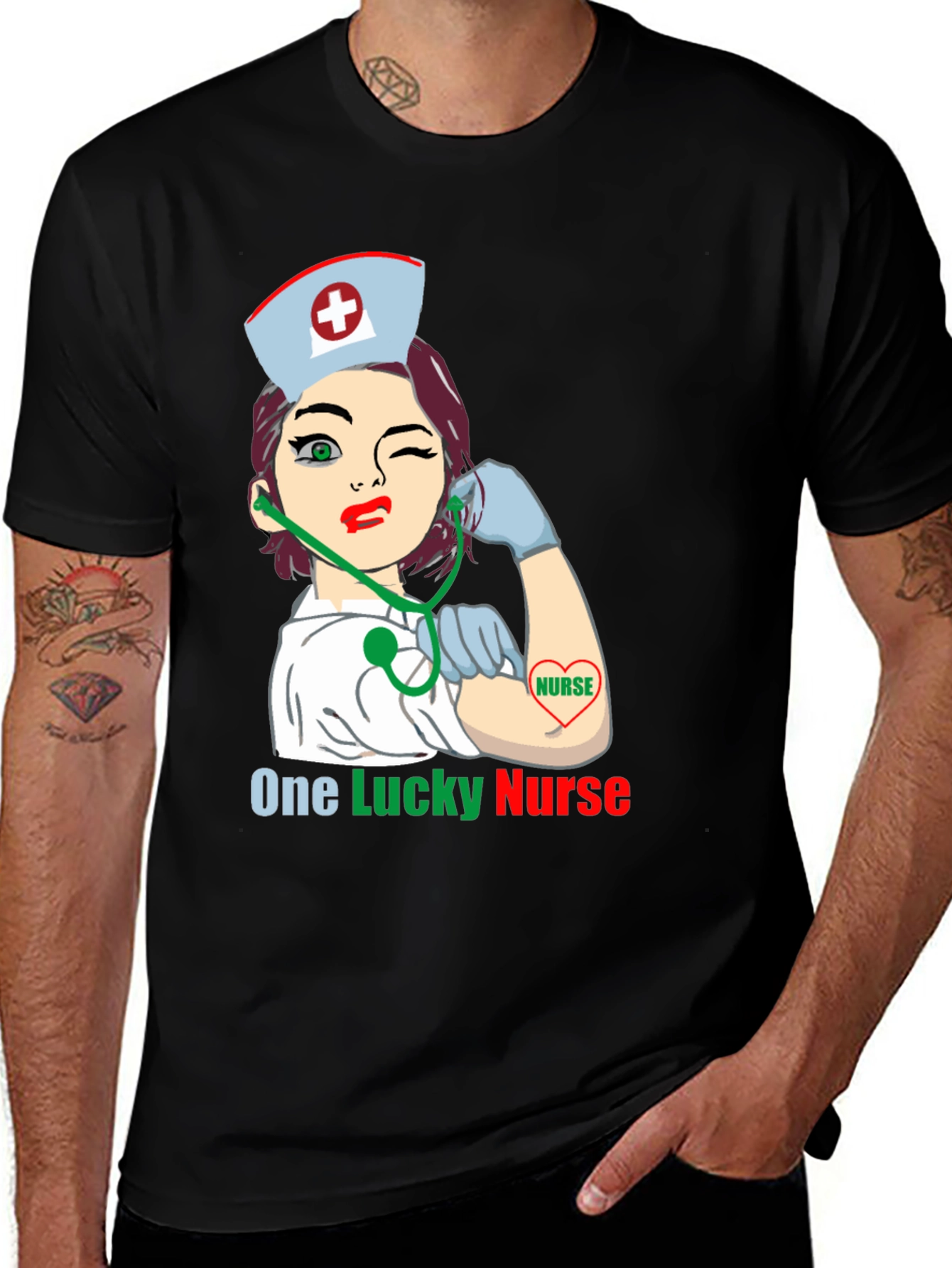 Lucky Nurse Graphic T-Shirt