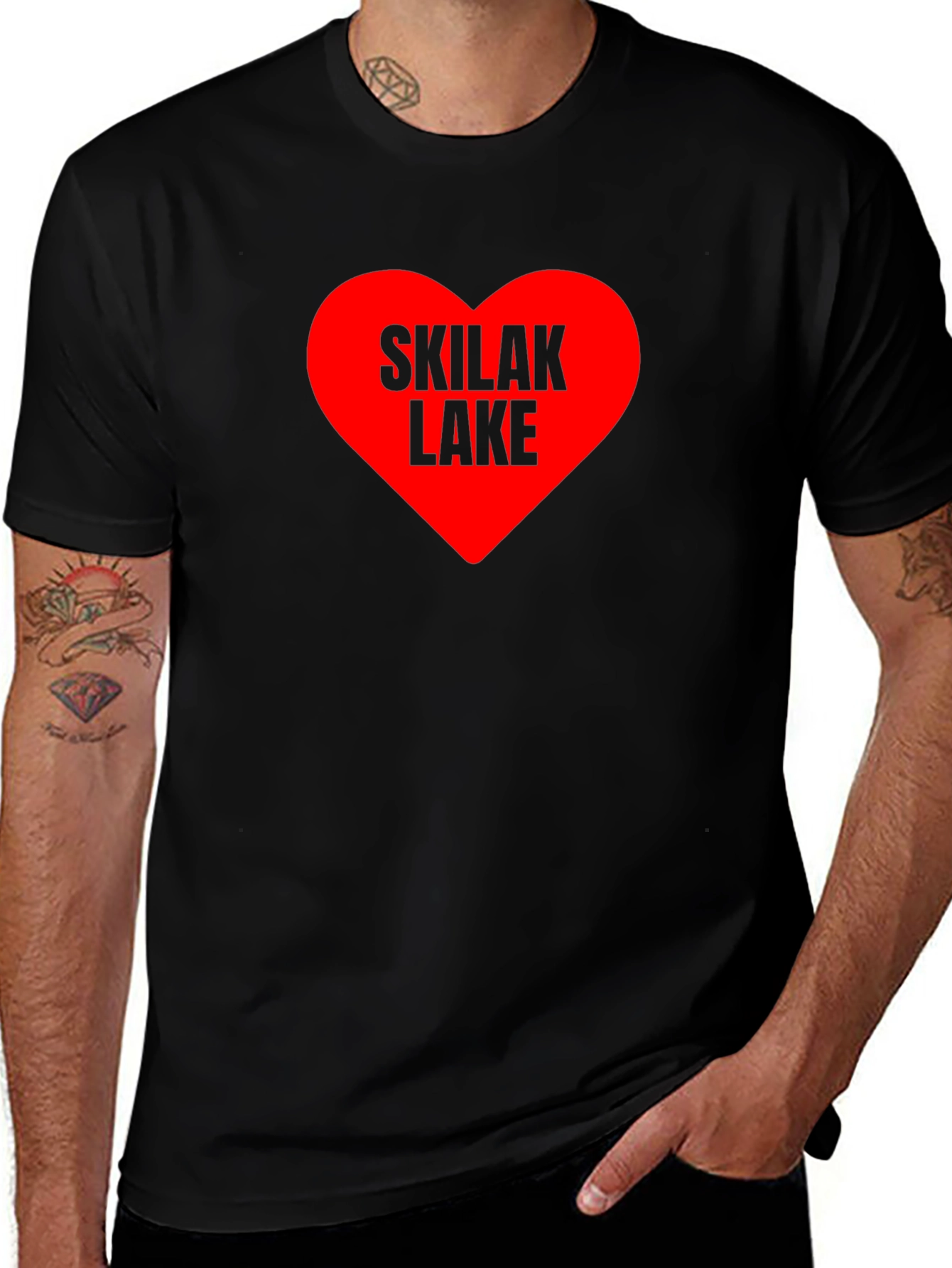 Skilak Lake Heart T-Shirt