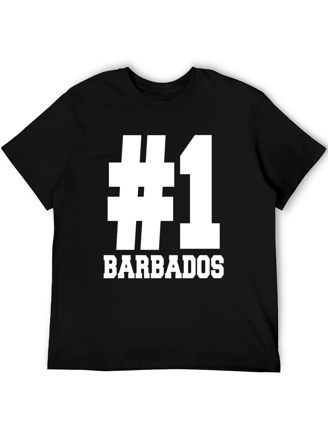 #1 Barbados Graphic Tee - Black T-Shirt