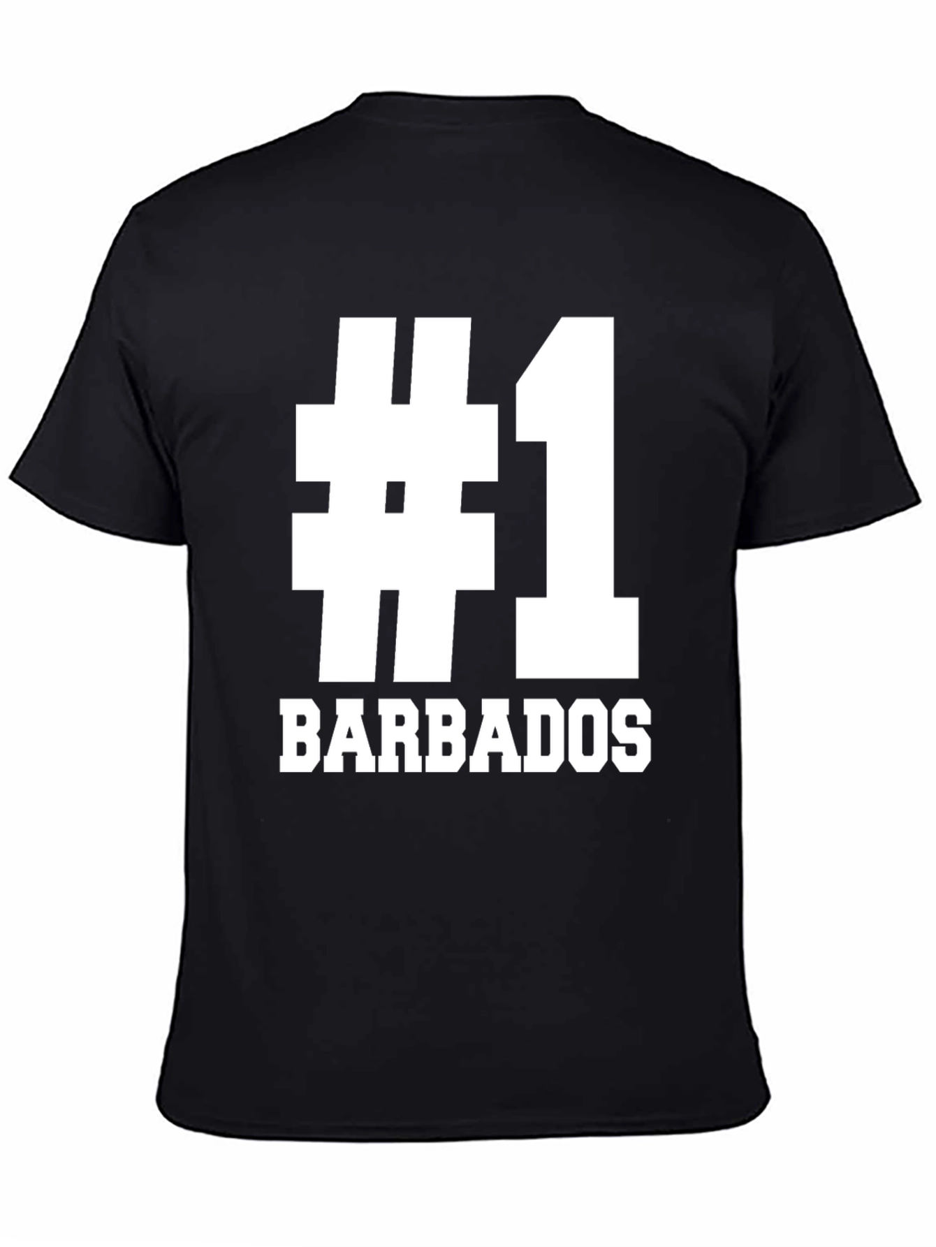 #1 Barbados Graphic Tee - Black T-Shirt