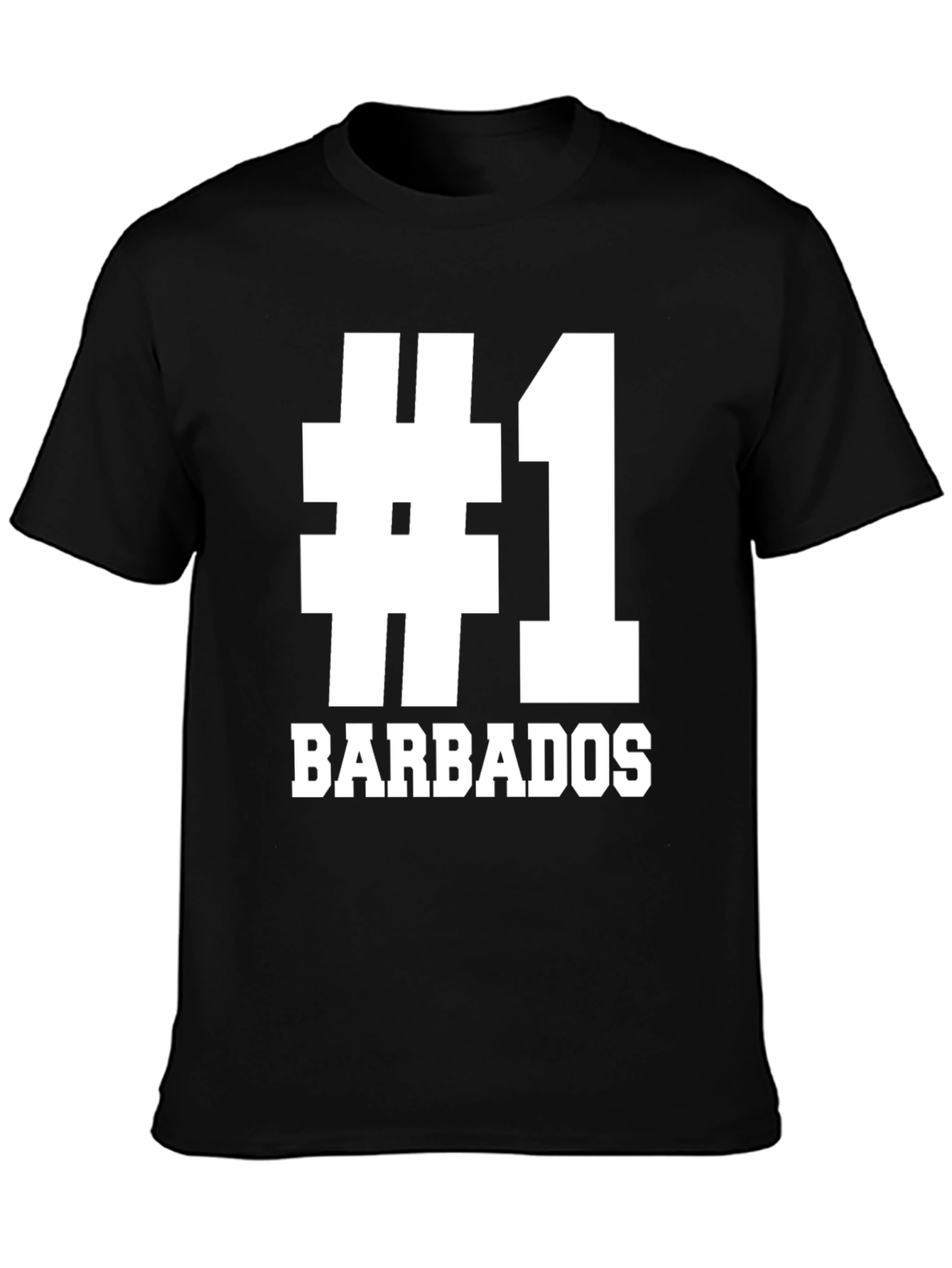 #1 Barbados Graphic Tee - Black T-Shirt