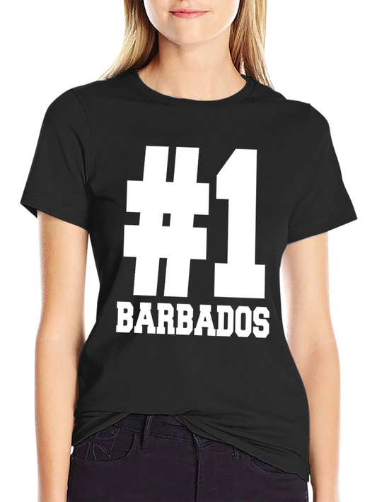 #1 Barbados Graphic Tee - Black T-Shirt