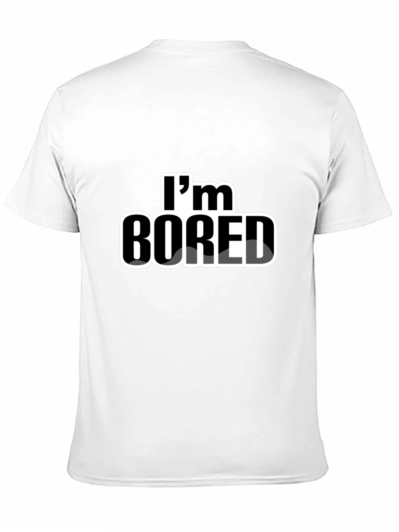 Im Bored Black Graphic T-Shirt