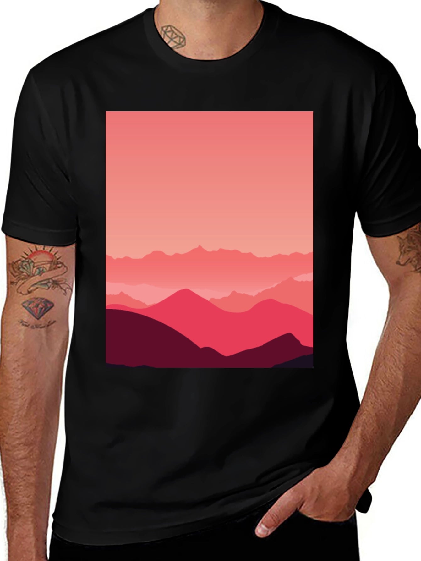 Mountains Graphic Tee - Modern Design