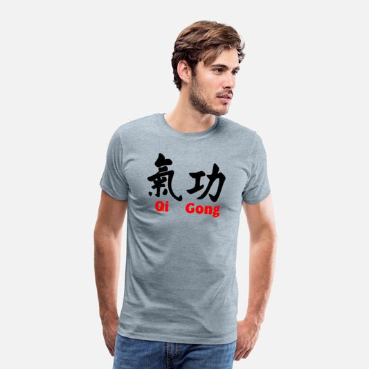QI gong script with text in red