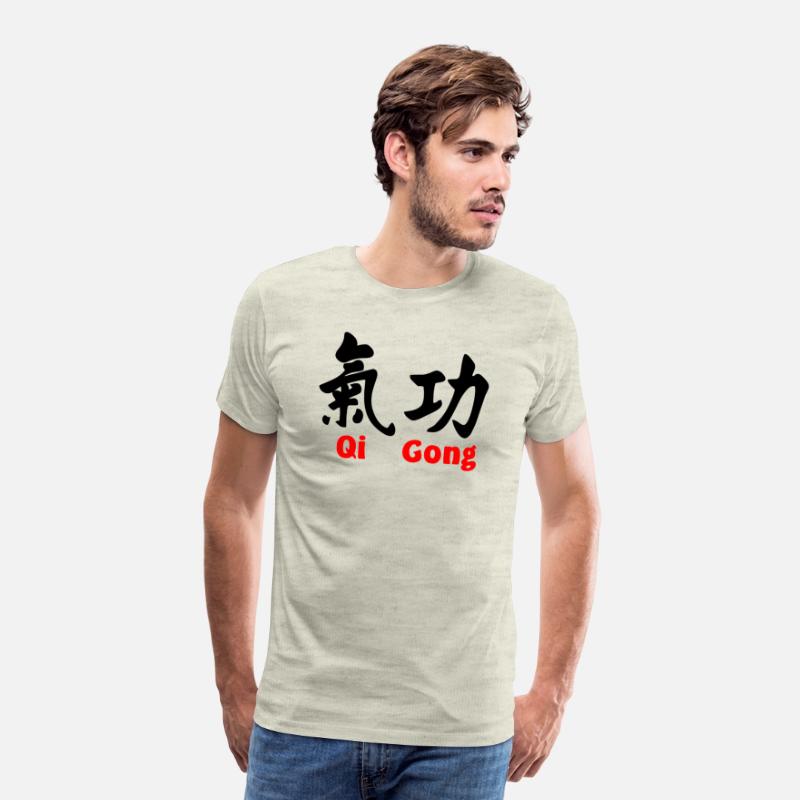 QI gong script with text in red