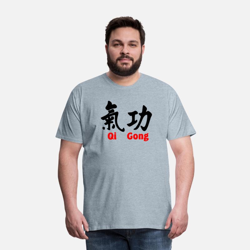 QI gong script with text in red