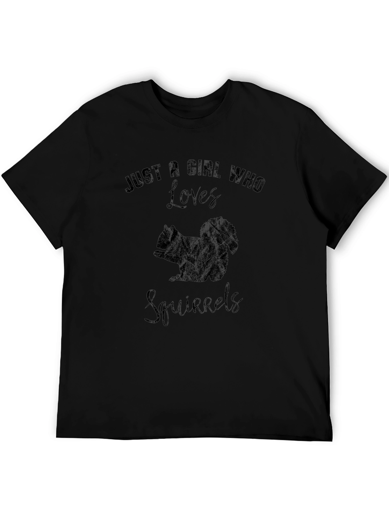 Squirrel Lovers Black T-Shirt