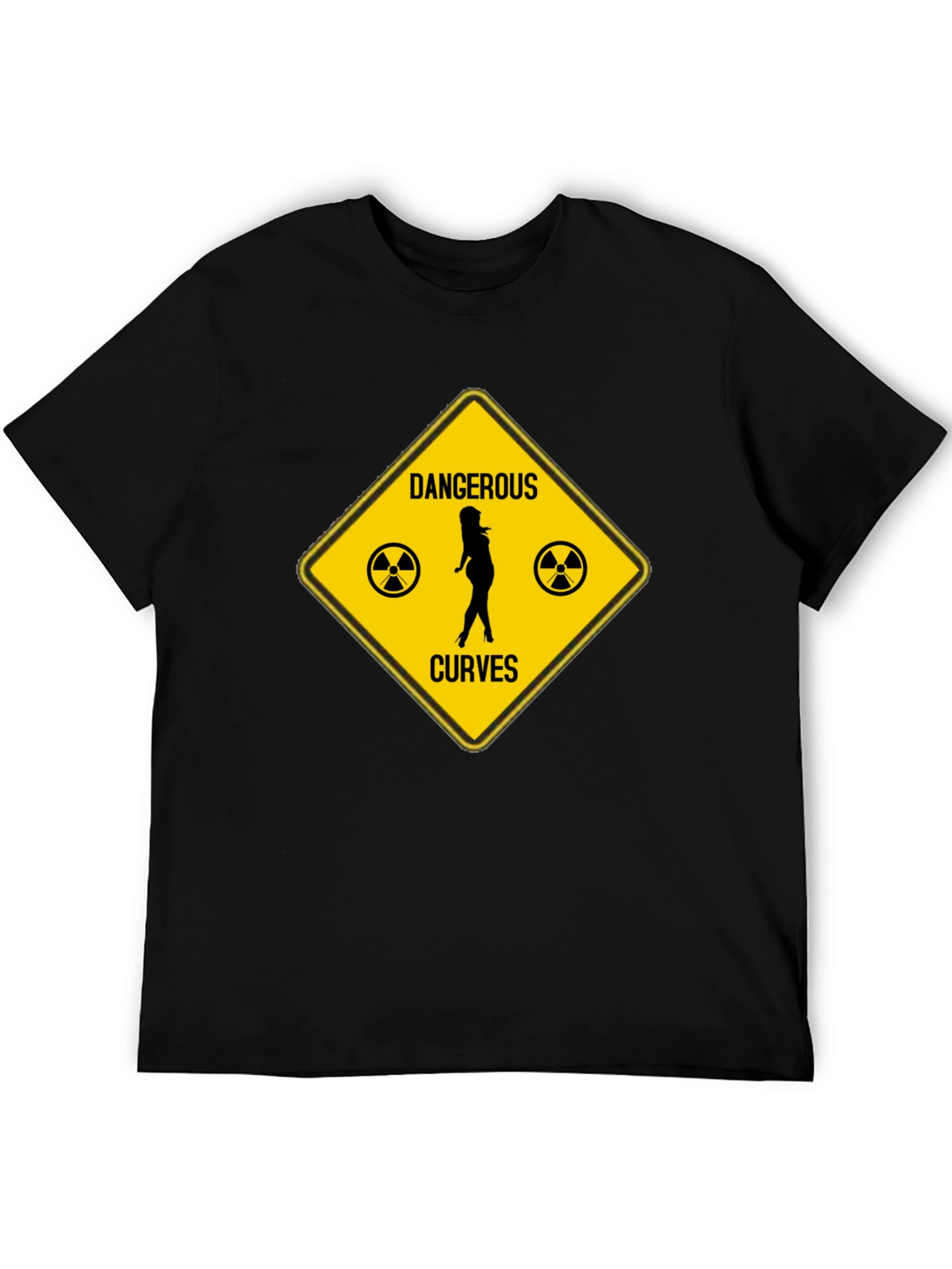 Dangerous Curves Graphic T-Shirt - Humor Novelty Tee