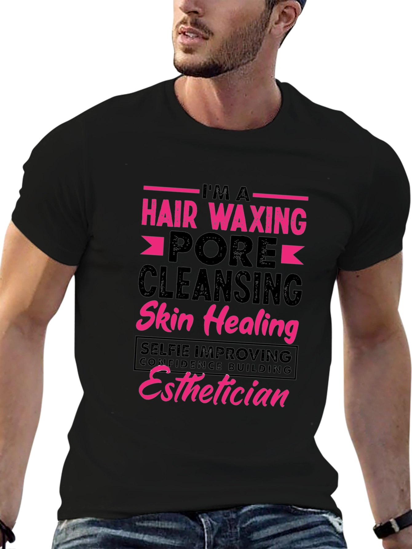 Esthetician T-Shirt - Hair Waxing Pore Cleansing Design