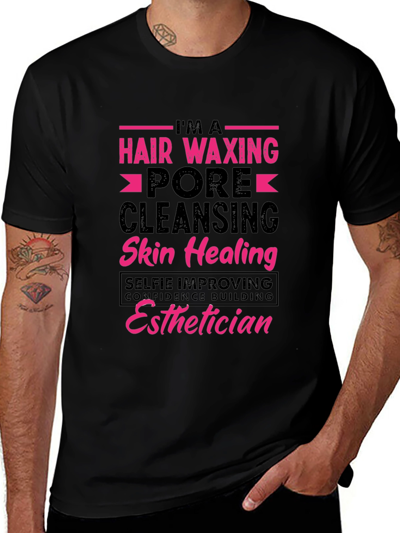 Esthetician T-Shirt - Hair Waxing Pore Cleansing Design
