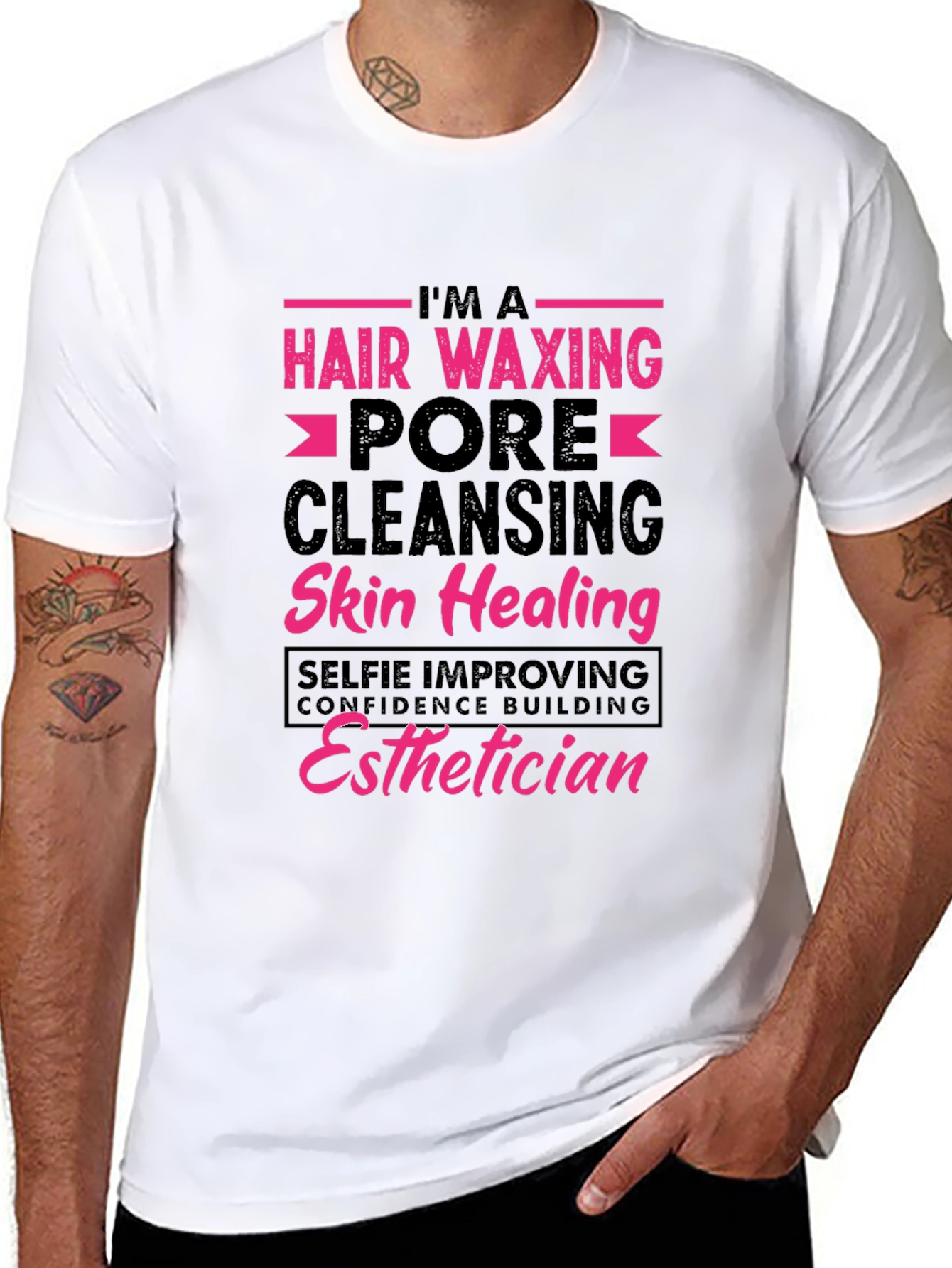 Esthetician T-Shirt - Hair Waxing Pore Cleansing Design