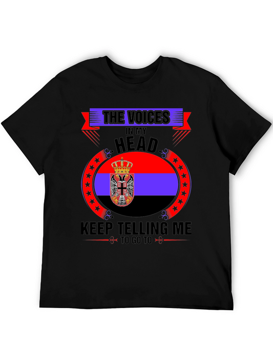 Serbia Flag T-Shirt - Voices In My Head